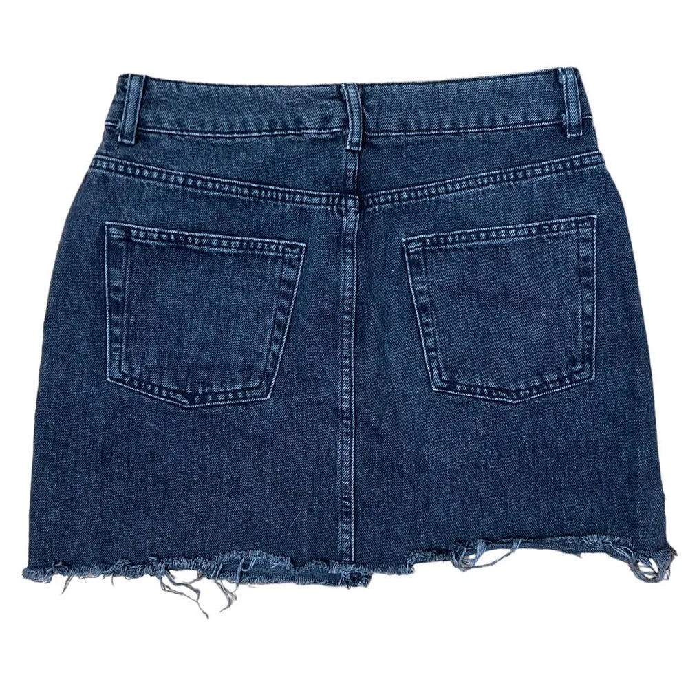 Topshop Moto Black Denim Skirt Size 6 - Picture 3 of 3